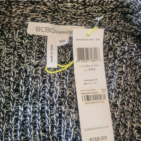 BCBGeneration Shawl Collar Marled Cardigan Size XXS NWT - Picture 6 of 7